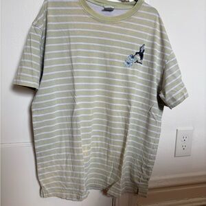 Urban Outfitters Green and White Striped Tee